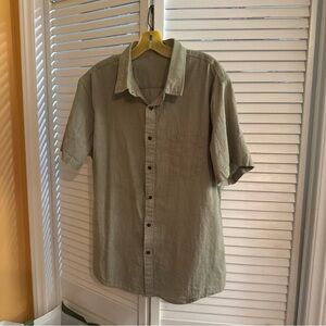 Men's Casual Button Down Shirt - Olive